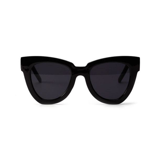 

cat eye shape frame sunglasses male retro glasses acrylic lens sunglasses female popular large frame glasses uv400 80% shading, White;black