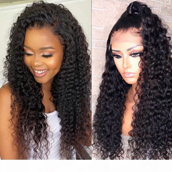 

fureya hair natural black 13x6 lace front wigs curly human hair wigs brazilian remy for black women, Black;brown