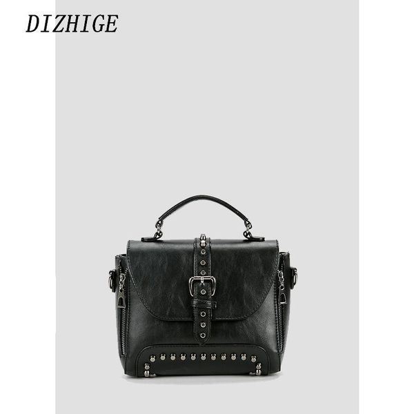 

women messenger bags 2020 crossbody bags vintage leather handbags women rivet small shoulder bag
