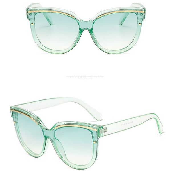 

Trendy New Women Sunglasses Ocean Film Sun Glasses for Woman Abay Designer Pink Driving Colorful Oval Anti-Reflective Oculos, White;black