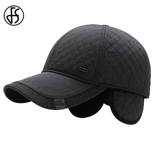 

fs дизайн бренда среднего возраста mens cap с ветрозащитной ушанки зимние теплые velvet бейсболки для женщин плед thicker dad шляпы 201027, Blue;gray