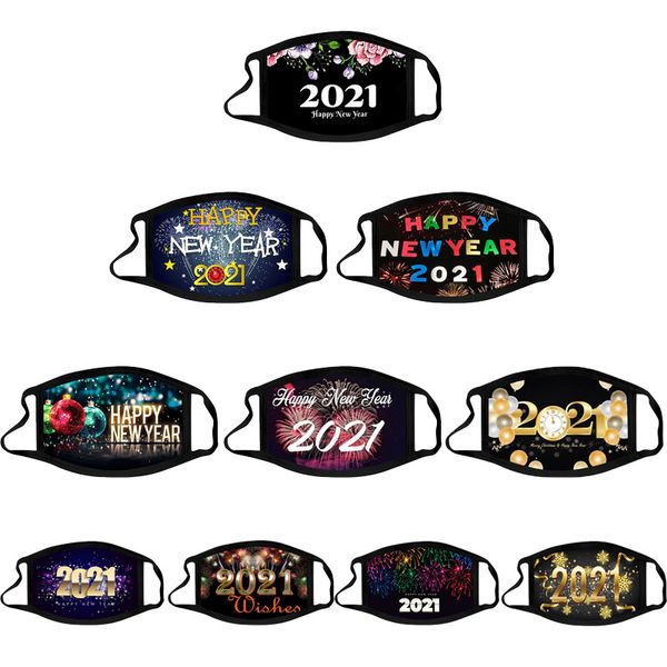 

дизайнер 2021 счастливой нового yesars маски партии мода маски masque рождественских украшений взрослого ребенок маска печать mascherina фей