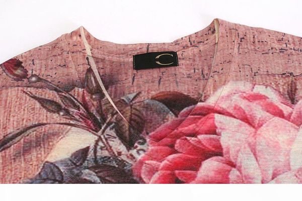 

w1209 2015 new summer vintage short sleeve v neck 3d t shirt men brand casual punk floral print cotton & tees mens clothing, White;black