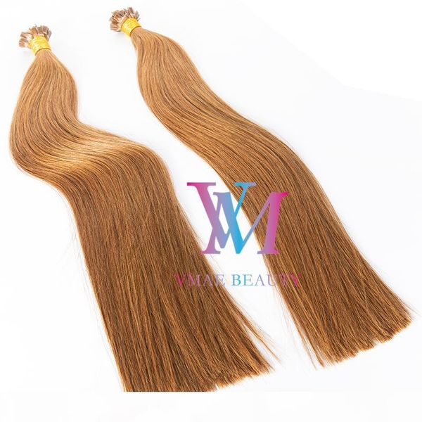 

1g*50 stand 50g double drawn brazilian european flat-tip straight pre-bonded virgin remy keratin fusion human hair extensions, Black