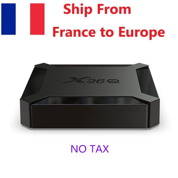 Navio da França para a Caixa de TV X96Q Europeia Android 10 Allwinner H313 Quad Core 1G 8G 2G 16G 4K 2,4GHz 100m LAN