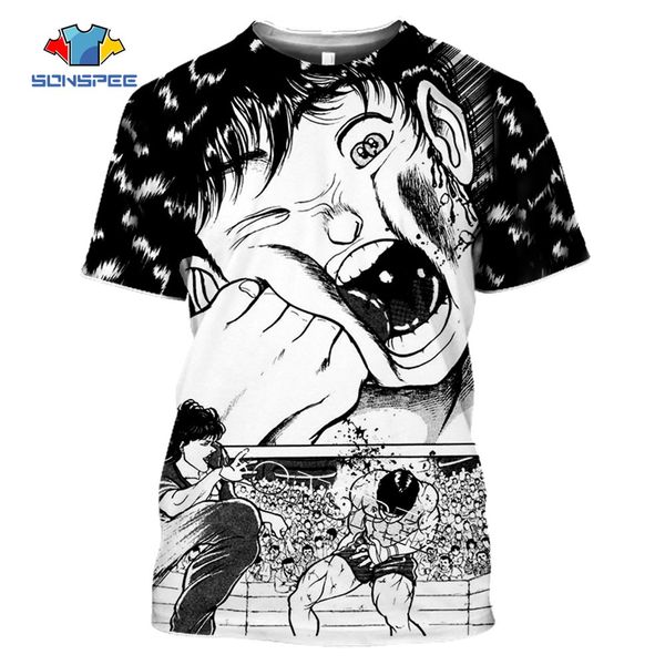 

comic grappler baki japan boxing anime men ninja violent 3d print shirts aesthetic kawaii hippie men clothing