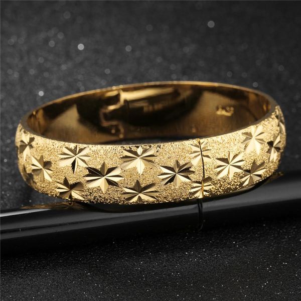 

xqni luxury gold цвет нержавеющая сталь полный звезды шаблон open браслет для женщин матовое поверхностное элегантная невеста ювелирные изде, Golden;silver