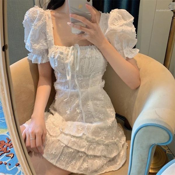 

casual dresses floret temperament cultivate morality dress female hubble-bubble sleeve cake of show thin waist a word1, Black;gray