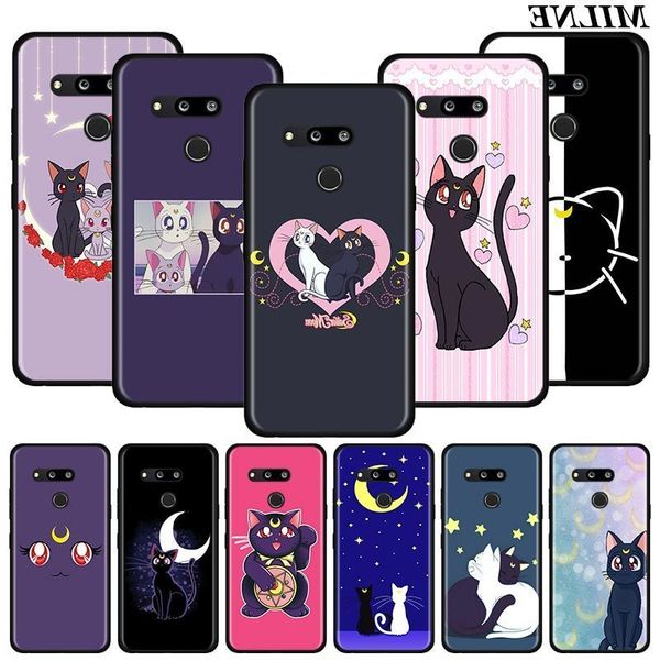 

sailor moon luna cat силиконовые телефон чехол для lg k40 k40s k41s k50s k51s k61 g6 g7 g8 q51 q60 q61 q70 shell обложка couqe fundas