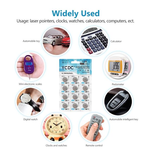 

24pcs 1.5v ag13 lr44 lr 44 pilas boton coins cells lr1154 l1154 gp76 sr44sw watch clock computers remote controls battery sqcich new_dhbest, Bronze;slivery