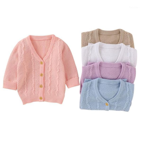 

pullover infant kids girl solid color knitted cardigan, long sleeve v-neck single breasted warm coat lovely baby clothes spring autumn1, Blue
