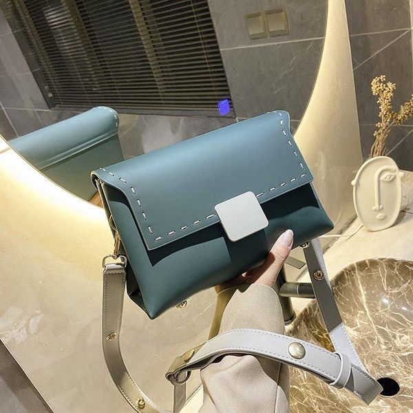 

contrast color flap crossbody bag 2020 fashion new quality pu leather women's designer handbag travel shoulder messenger bag