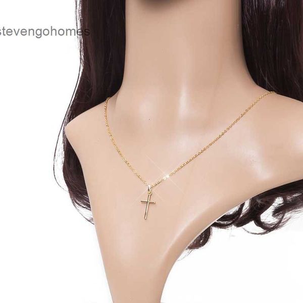 

allergy jewelry anti cross chain pendant collarbone simple necklace, Silver