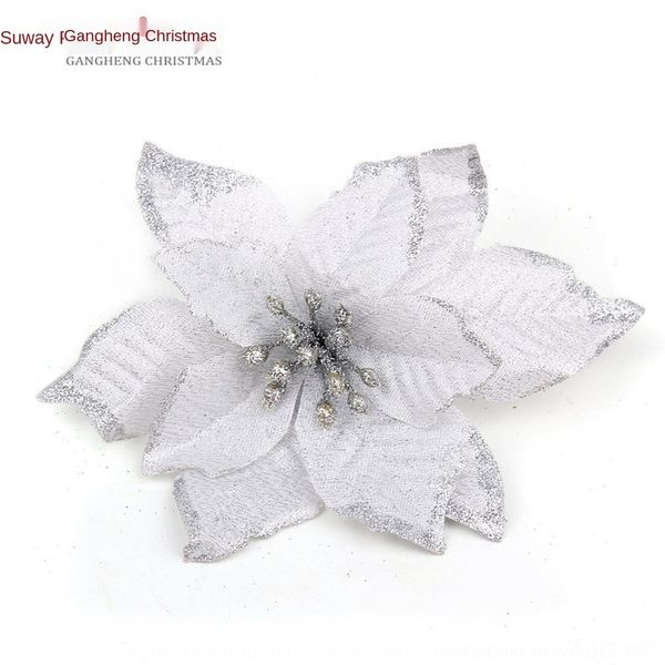 

wuq3o 13cm christmas flannel flower diy tree accessories pink color sticky gold solid edge flowers flowersdiy simulation flowers christmas d