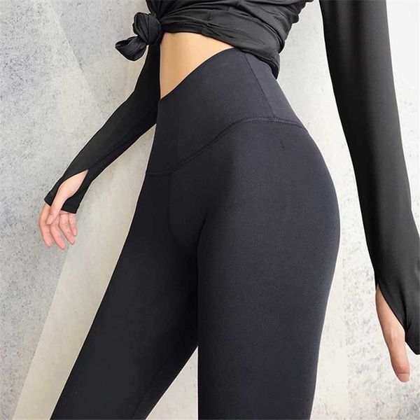 

solid women leggings push up for gym fitness high waist sports casual leggins feminina 211221, Black