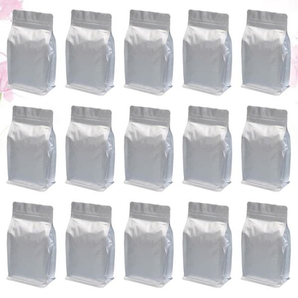 

gift wrap 20pcs aluminum foil bag stand packaging eight sides sealed packet for silver (24x14x6cm)