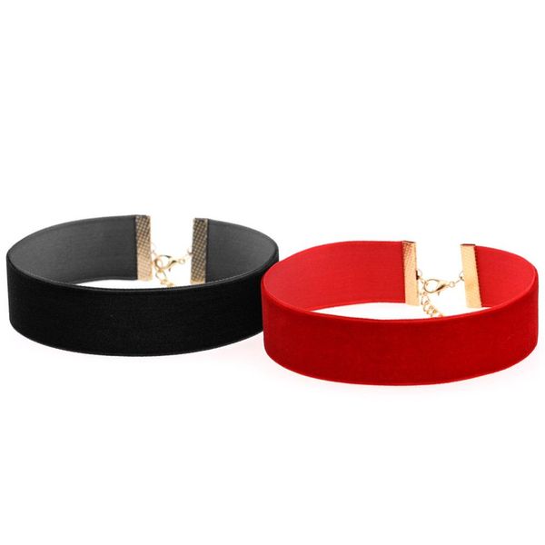 

choker necklace statement colliers fashion flocking webbing necklace velvet neckband collar necklace, Golden;silver