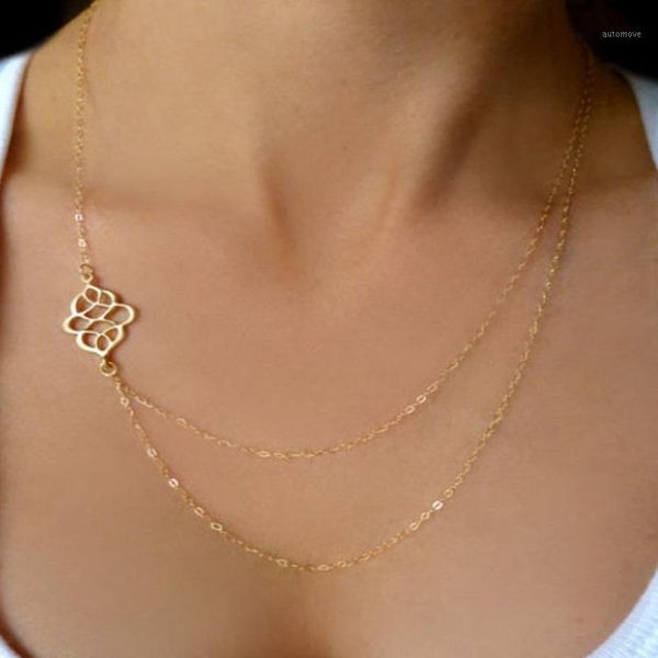 

new necklace 2020 vintage cloud pendant necklaces for women multi-layer chains necklace jewelry accessories wholesale collares1, Golden;silver