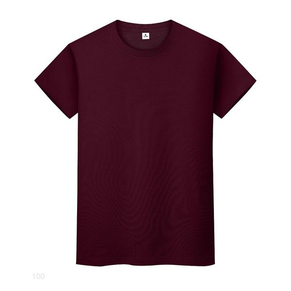 

new round neck solid color t-shirt summer cotton bottoming shirt short-sleeved mens and womens half-sleeved ec8uiio