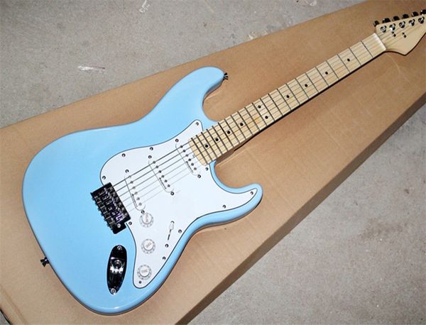 

new st electric guitar, light blue, maple fingerboard, sss pickup, can be customized