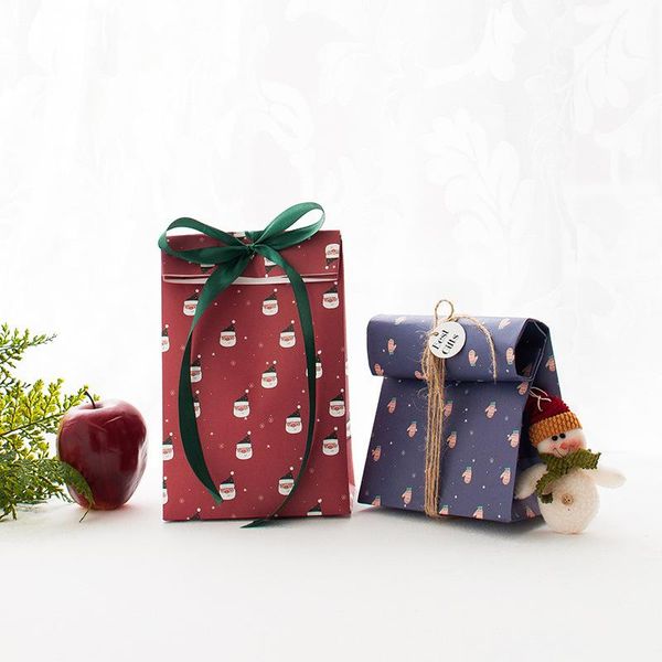 

stobag 5pcs christmas storage paper bags santa claus candy cookie food package bag supplies christmas handmade gift package wmtzlb comb2010