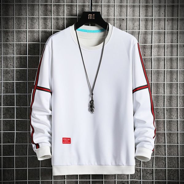 

wvaxb men's 2020 hip and winter fashion brand loose long-sleeved t-shirt street autumn men's hop t-shirt sweater sweater clothing, Black