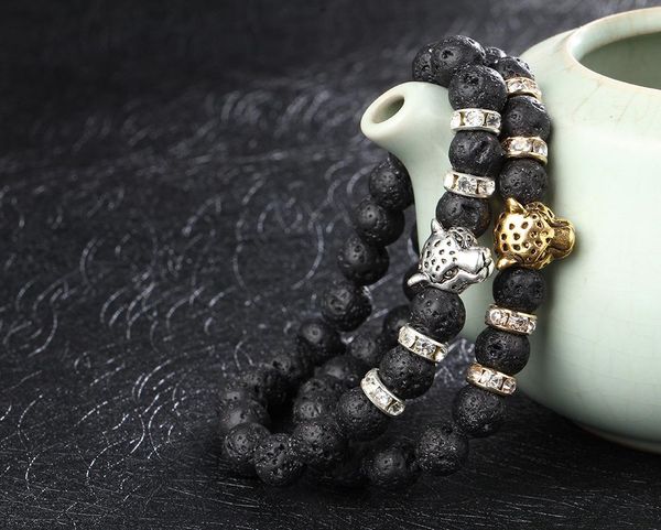 Charme pulseiras atacado pulseiras pretas para mulheres dos homens Masculino Orologio Tiger Eye Pulseira charme jóias Bead Bracelet