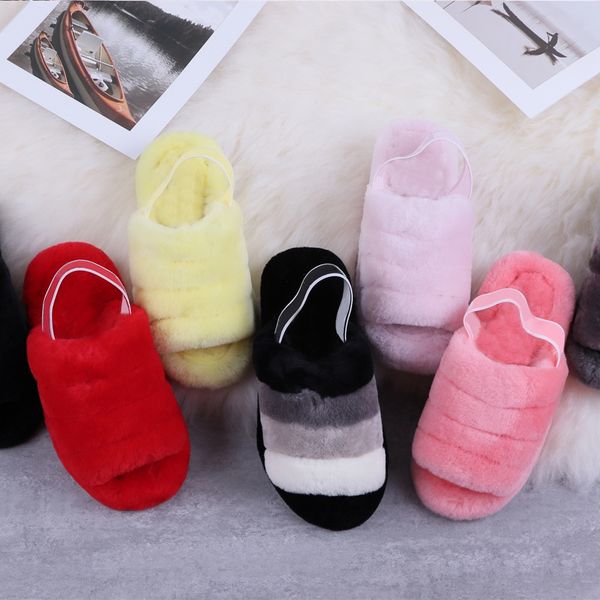 

new designer australia women wgg fluff oh fuzz yeah cozette disco checker scuffette fluffita womens slide australian fur furry silppers, Black