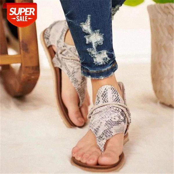 

2021 new women sandals boho style leopard print ladies flat shoe plus size comfortable outdoor female beach casual shoes sandals #li1f, Black