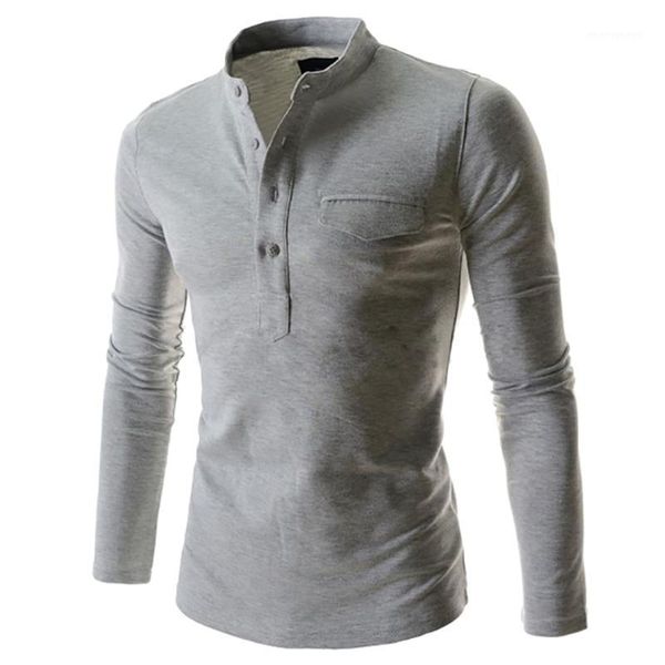 

men's polos solid shirt men's fashion pullover stand collar long sleeve smart casual shirts men clothing1, White;black