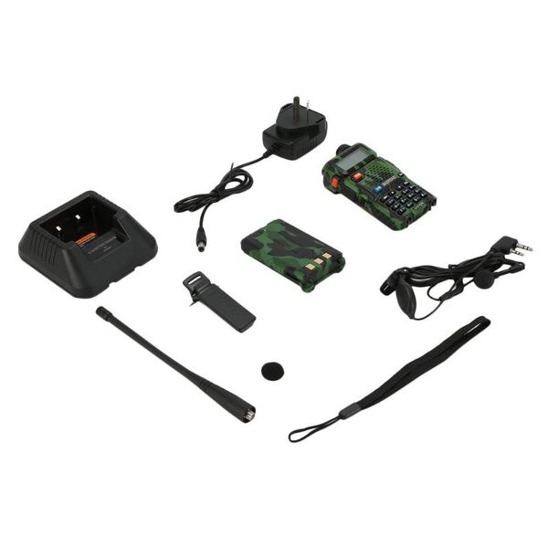 

compact size walkie talkie handheld radio interphone dual band two way ham radio transceiver led display au plug