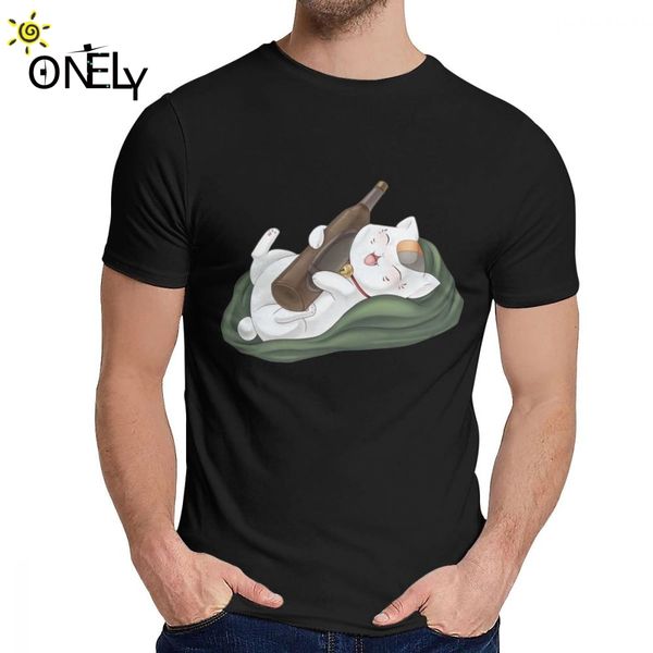 

man's t shirt warm drink - nyanko summer round collar vintage short sleeve sport hooded sweatshirt hoodie