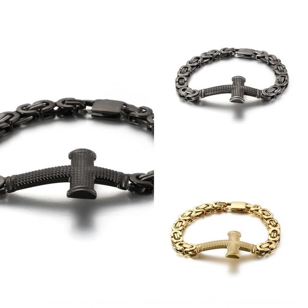 

personalized back cross stainless creative titanium fashion men's personalized back cross stainless steel creative titanium steel fashi, Golden;silver