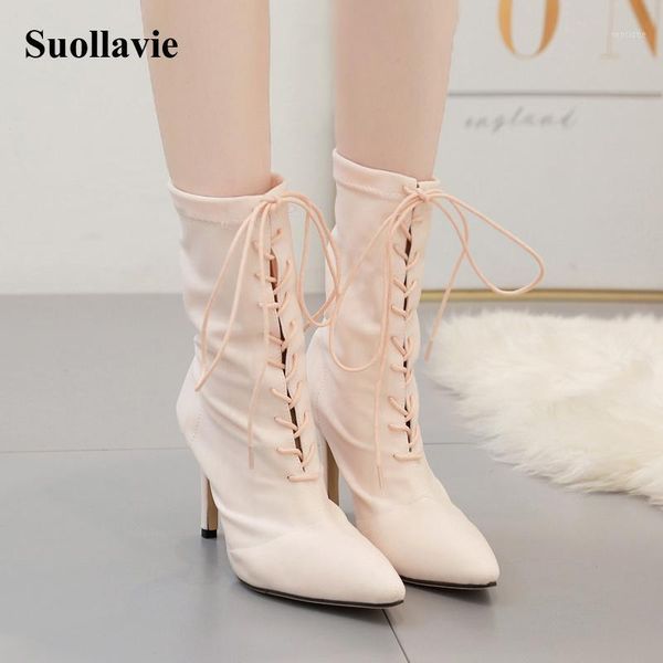 

boots lace-up women thin heels ankle boot party shoes ladies pointed toe winter black pink shoes1