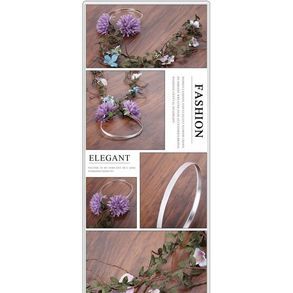 

haimeikang floral headband wreath hairband wedding bridal bridesmaid headdress flower hair accessories wedding flow qyloud