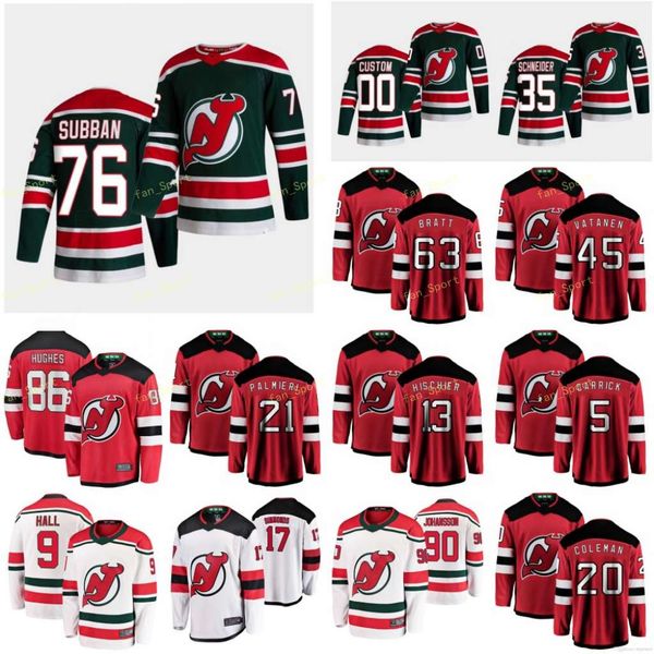 

new jersey devils 2021 reverse retro jersey blackwood mackenzie bratt jesper butcher will carrick connor gusev nikita custom stitched, Black;red