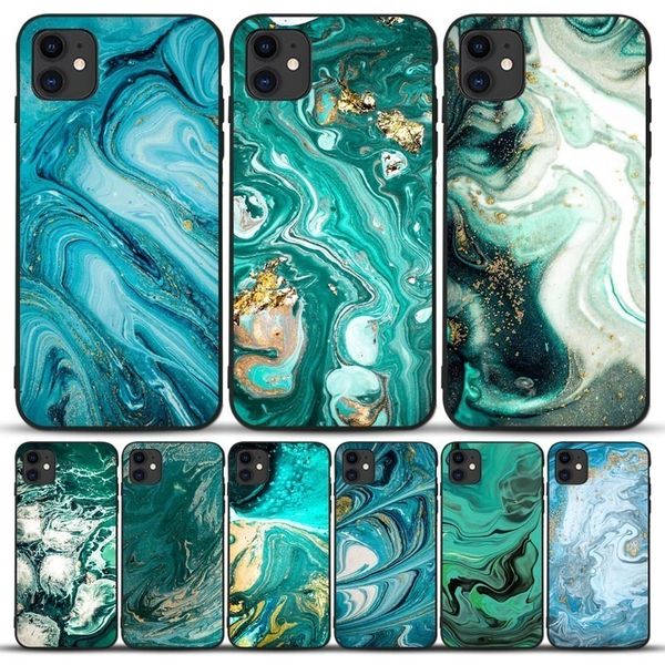 

матовый мраморный телефон чехол для iphone 11 pro 7 6s 6 8 plus роскошный зеленый гранит камень покрытие x xs max xr se 2020 shell коке
