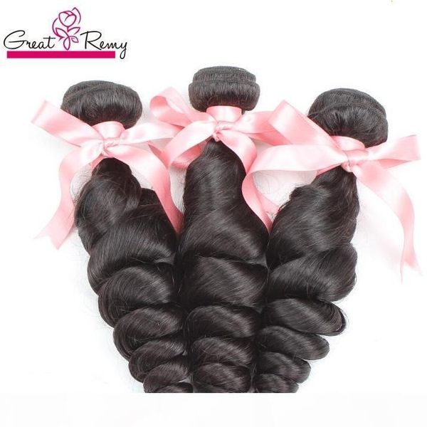 

greatremy peruvian malaysian hair extension 1pc middle part lace closure 4x4 with 4pcs hair bundles loose wave virgin hair natural color, Black