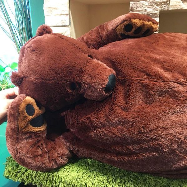 

100cm giant simulation djungelskog bear toy plush brown teddy bear stuffed animal doll gift for kid 2020 sell