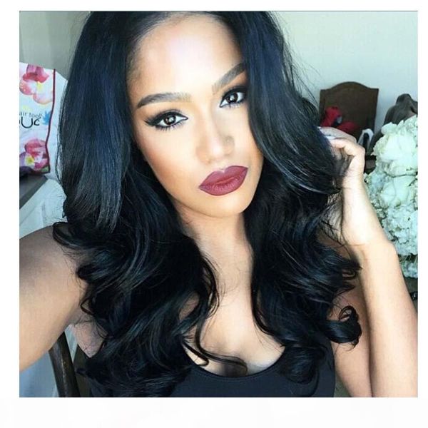 

gluless body wave wig hair brazilian lace front brazilian human hair wigs for black women remy hair lace wig 150% density, Black;brown