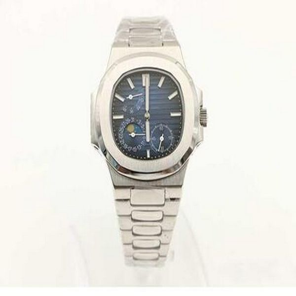

mens automatic mechanical watchesluxury arrival pp day blue sapphire dial stainless steel transparent glass back pp fashion watches, Slivery;brown