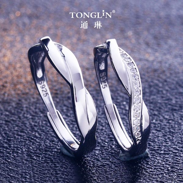 

fashion tonglin 925 sterling silver men and womens one pair couple rings refers to the same style european and american fashion jewelry coup