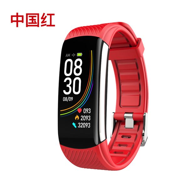 

factory direct sales c6s step counting smart bracelet heart rate blood pressure monitoring smart reminder sports bracelet waterproof, Slivery;brown