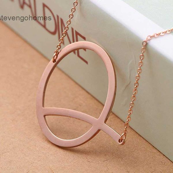 

necklace pendant popular jewelry letter, Silver