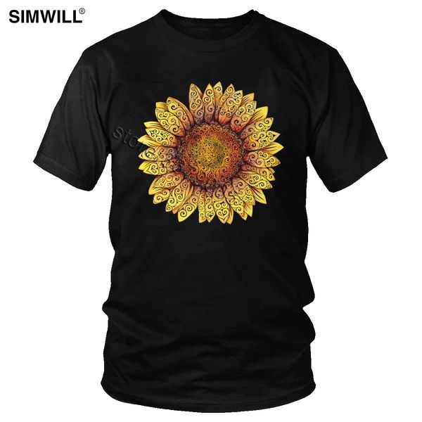 

классический swirly подсолнечное тройник для graphic printed короткого рукава цветок helianthus мода лето топы толстовка с капюшоном hoodie