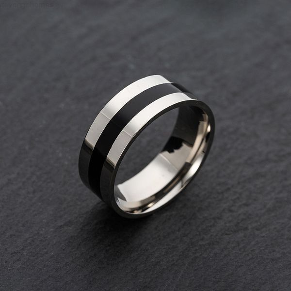 

steel european american minimalist and stylish stainless rings, Silver