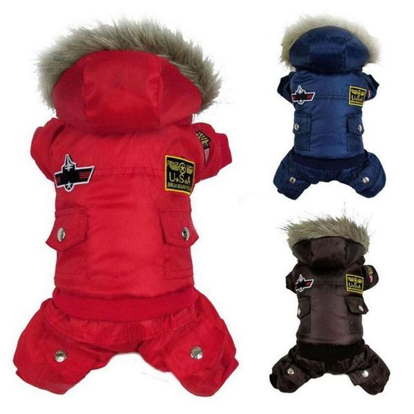 

newpet clothes small dog cat padded hoodie jumpsuit pants new winter thickening apparel down jacket puppy warm coats