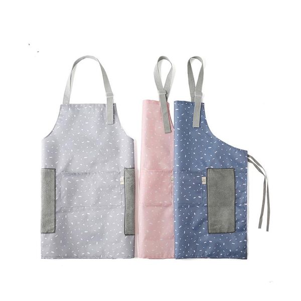 

wipeable hands korean fashion apron kitchen sleeveless waterproof and oil-proof