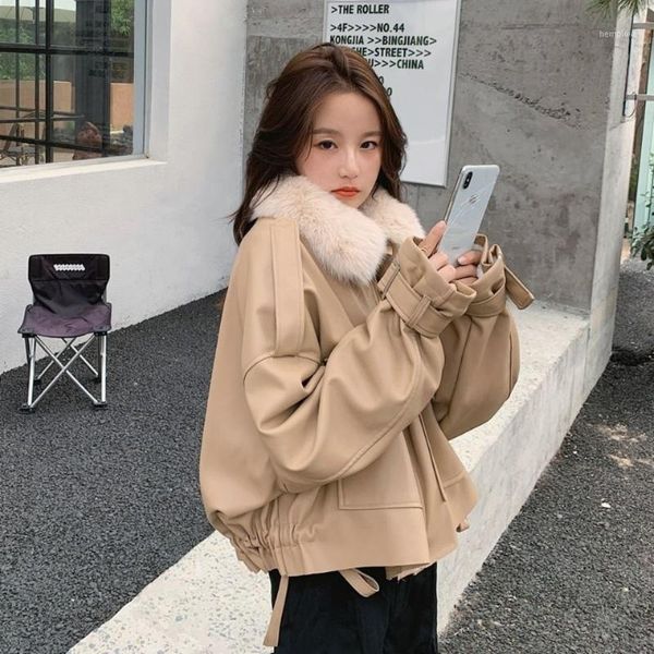 

autumn winter slim sashes pu faux leather jacket coat women solid zipper casual thick warm wool lamb jackets outwear female 1, Black;brown