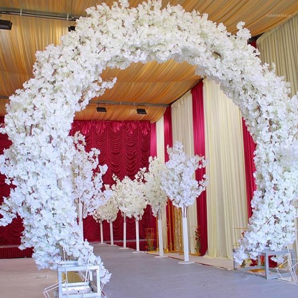

artificial cherry blossom fake flower garland white pink red purple available 1 m/pcs for wedding diy decoration